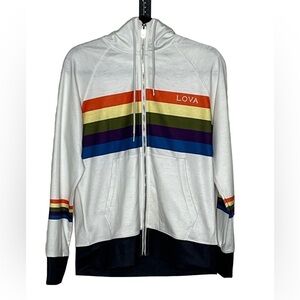 Lova Rainbow Hooded Jacket Sz Small